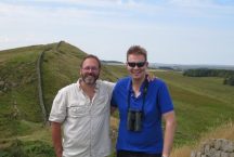 Hadrian's Wall at Housesteads Roman Fort: with my friend Andrew.